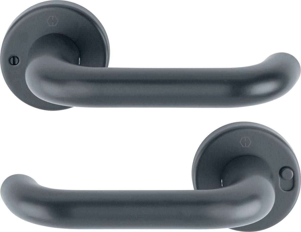 HOPPE Drückergarnitur Paris 138L/42VR Aluminium F1 rund DIN rechts mit MiniLock