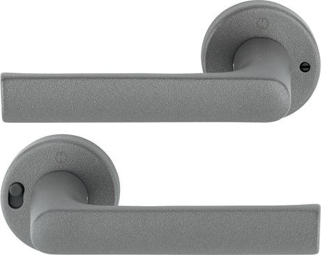 HOPPE Drückergarnitur Hamburg 1700/42VR Aluminium F1 rund mit MiniLock Verriegelung