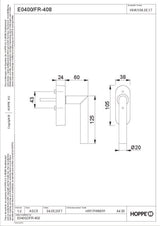 HOPPE eFenstergriff Amsterdam E0400/FR-408 SecuSignal® Edelstahl matt – Funk-Fenstergriff mit Secustik® und VarioFit®