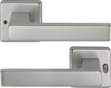 HOPPE Drückergarnitur Austin 1769/52VR – Quadratische Rosette, Aluminium F1, DIN rechts, mit MiniLock
