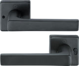 HOPPE Drückergarnitur Dallas M1643/52VR – Quadratische Rosette, MiniLock, DIN rechts, Resista