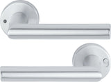 HOPPE Drückergarnitur Amsterdam 1400/42VR Aluminium F1 rund DIN rechts mit MiniLock Verriegelung