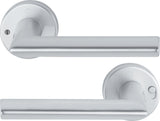 HOPPE Drückergarnitur Stockholm 1140/42VR Aluminium F1 rund – DIN rechts, mit MiniLock-Verriegelung