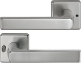 HOPPE Drückergarnitur Dallas 1643/52VR – quadratische Rosette, Aluminium F1, DIN rechts, MiniLock