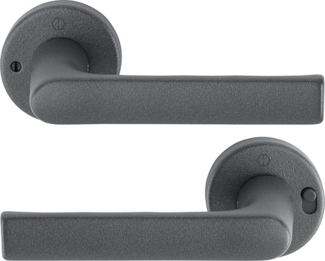 HOPPE Drückergarnitur Hamburg 1700/42VR Aluminium F1 rund mit MiniLock Verriegelung