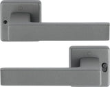 HOPPE Drückergarnitur Austin 1769/52VR – Quadratische Rosette, Aluminium F1, DIN rechts, mit MiniLock