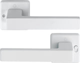HOPPE Drückergarnitur Austin 1769/52VR – Quadratische Rosette, Aluminium F1, DIN rechts, mit MiniLock