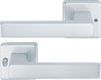 HOPPE Drückergarnitur Austin 1769/52VR – Quadratische Rosette, Aluminium F1, DIN rechts, mit MiniLock