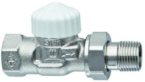 Heimeier V-exact II Thermostat-Ventilunterteil DN 15 Rotguss vernickelt Durchgang