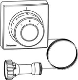 HEIMEIER Thermostat-Kopf mit Ferneinsteller, Kapillarrohr 2 m, Nullstellung, weiß RAL 9016