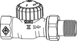 Heimeier V-exact II Thermostat-Ventilunterteil DN 15 Rotguss vernickelt Durchgang