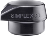 HALDER Schonhammerkopf Gummi schwarz mittelhart Ø 60 mm mit Standfuß für SIMPLEX-Schonhammer