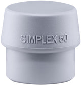 SIMPLEX Schonhammerkopf TPE-mid grau mittelhart 30 mm von HALDER – abriebfrei & lose