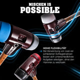 SIMPLEX Schonhammer 300 mm Holzstiel, Gummi schwarz mittelhart & Plastik rot hart von HALDER