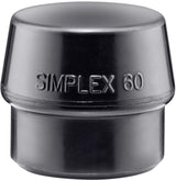 HALDER SIMPLEX Schonhammerkopf Gummi schwarz mittelhart Ø 30 mm
