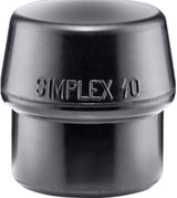 HALDER SIMPLEX Schonhammerkopf Gummi schwarz mittelhart Ø 30 mm