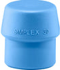 SIMPLEX Schonhammerkopf TPE-soft blau weich Ø 30 mm von HALDER