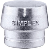 HALDER SIMPLEX Schonhammerkopf 40 mm Weichmetall silber hart – hitzeunempfindlich