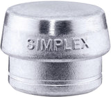 HALDER SIMPLEX Schonhammerkopf 40 mm Weichmetall silber hart – hitzeunempfindlich