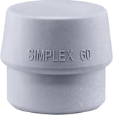 SIMPLEX Schonhammerkopf TPE-mid grau mittelhart 30 mm von HALDER – abriebfrei & lose