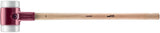 HALDER Vorschlaghammer SIMPLEX 80 mm Hickorystiel mittelhart Superplastik weiß