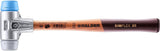SIMPLEX Schonhammer 295 mm von HALDER – Weich/Mittelhart mit Holzstiel und TPE-Einsätzen