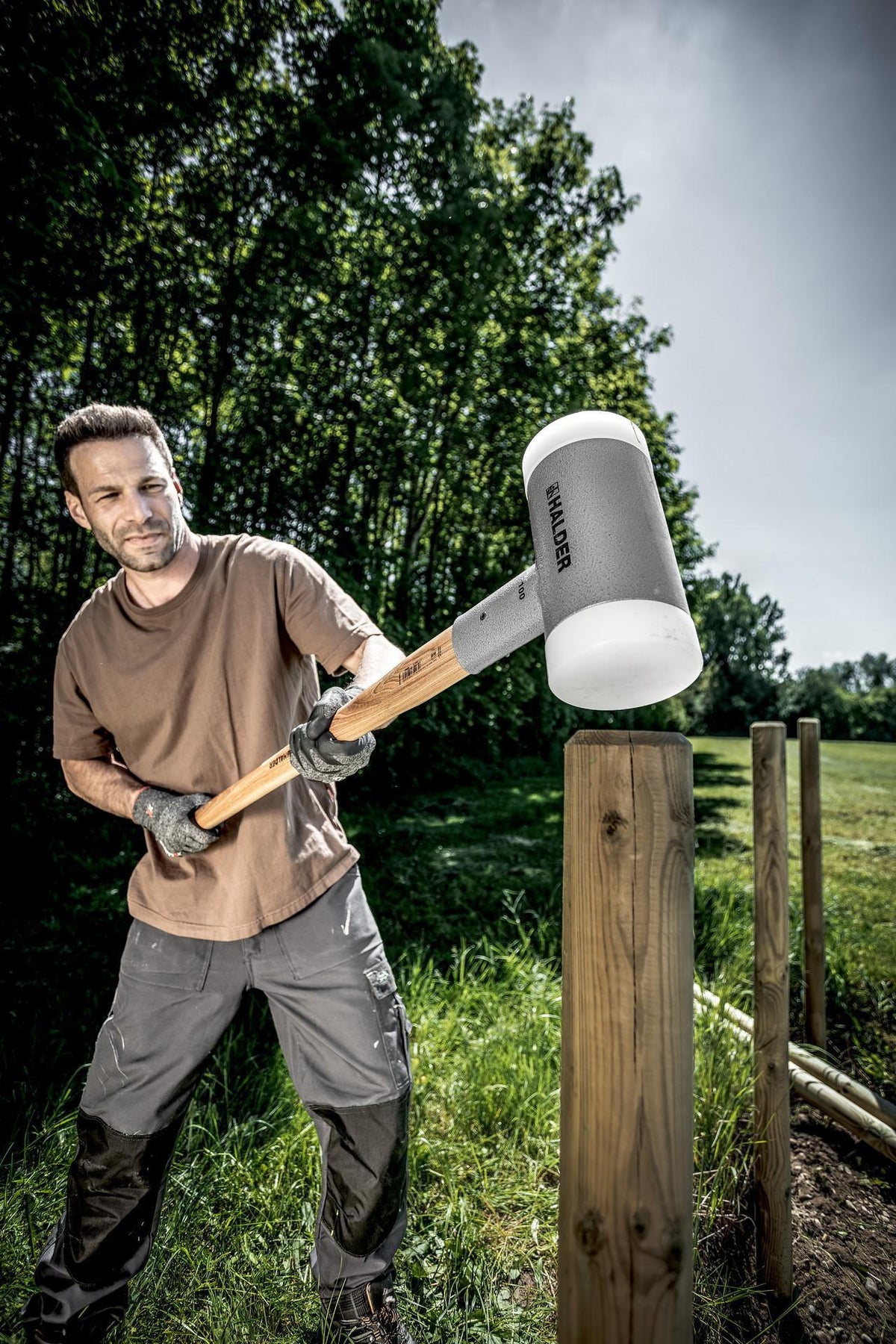 HALDER Vorschlaghammer SUPERCRAFT 80 mm rückschlagfrei mit Hickorystiel