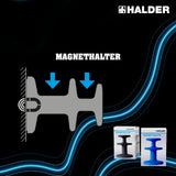 HALDER Magnethalter Ø 65 mm schwarz – 6 Neodym-Magnete, hohe Haltekraft, kratzfest