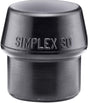 HALDER SIMPLEX Schonhammerkopf Gummi schwarz mittelhart Ø 30 mm