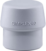 SIMPLEX Schonhammerkopf TPE-mid grau mittelhart 30 mm von HALDER – abriebfrei & lose