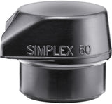 HALDER Schonhammerkopf Gummi schwarz mittelhart Ø 60 mm mit Standfuß für SIMPLEX-Schonhammer