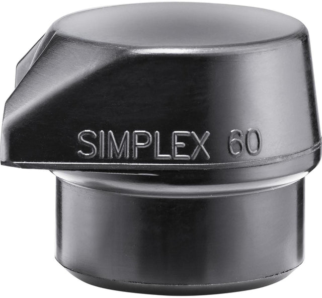 HALDER Schonhammerkopf Gummi schwarz mittelhart Ø 60 mm mit Standfuß für SIMPLEX-Schonhammer