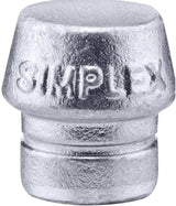 HALDER SIMPLEX Schonhammerkopf 40 mm Weichmetall silber hart – hitzeunempfindlich