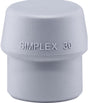 SIMPLEX Schonhammerkopf TPE-mid grau mittelhart 30 mm von HALDER – abriebfrei & lose