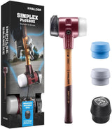 HALDER SIMPLEX Schonhammer Starterkit 180 mm, Kopf-Ø 80 mm, mit Flaschenöffner und 2 Einsätzen