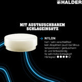 HALDER Schonhammerkopf SUPERCRAFT Kopf-Ø 20 mm – Nylon, rückschlagfrei & verschleißfest
