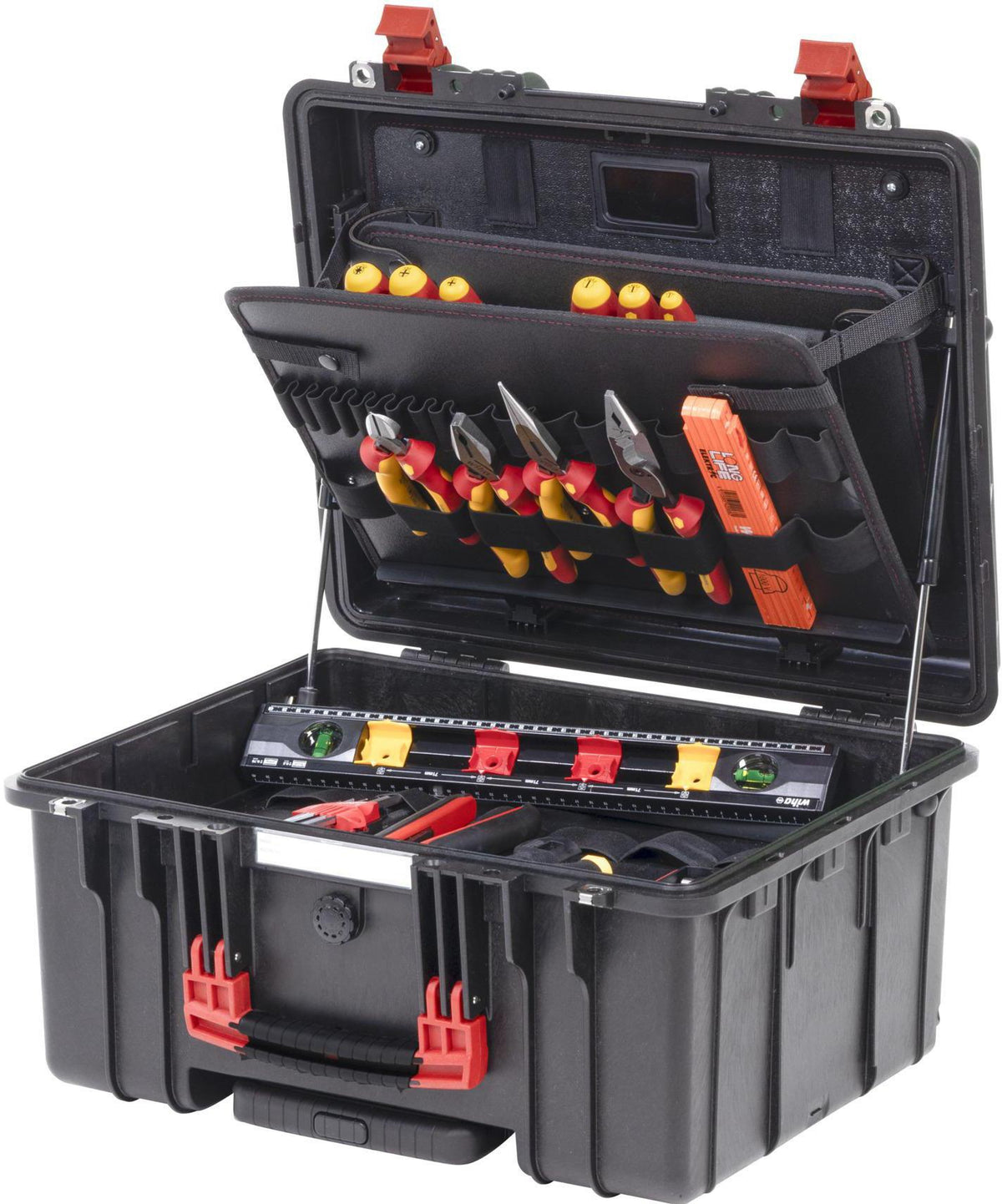Wiha Werkzeugkoffer XL 2 electric 60-teilig Trolley für Elektriker – VDE-isoliert, mobil