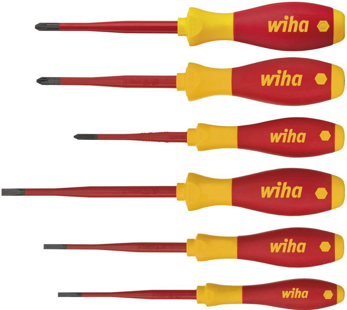 Wiha Schraubendrehersatz 3201 K6 6-teilig Schlitz/PH slim fix VDE