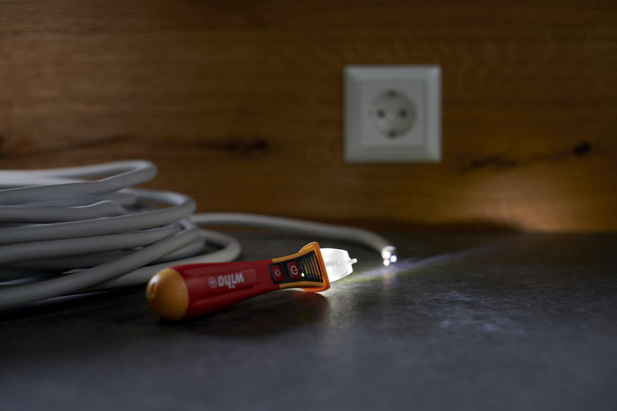 WIHA Spannungsprüfer SB 255-13 12-1000 V AC einpolig mit LED-Taschenlampe