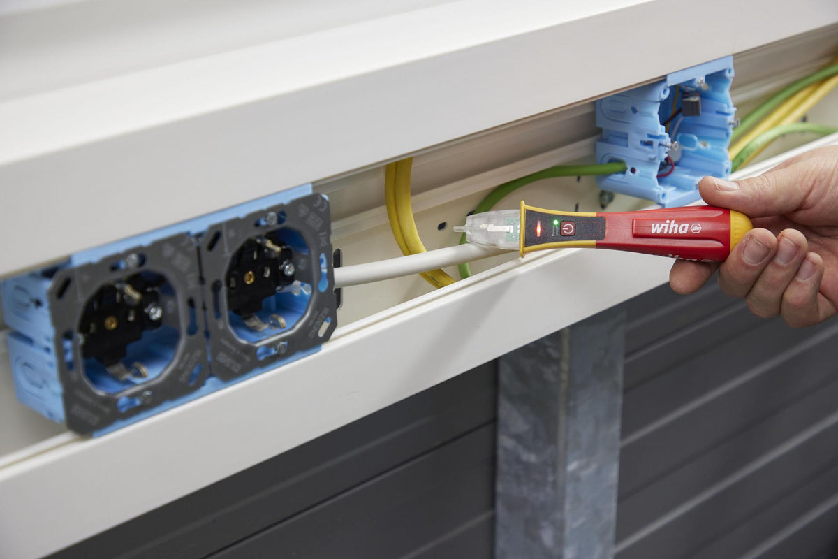 WIHA Spannungsprüfer SB 255-13 12-1000 V AC einpolig mit LED-Taschenlampe