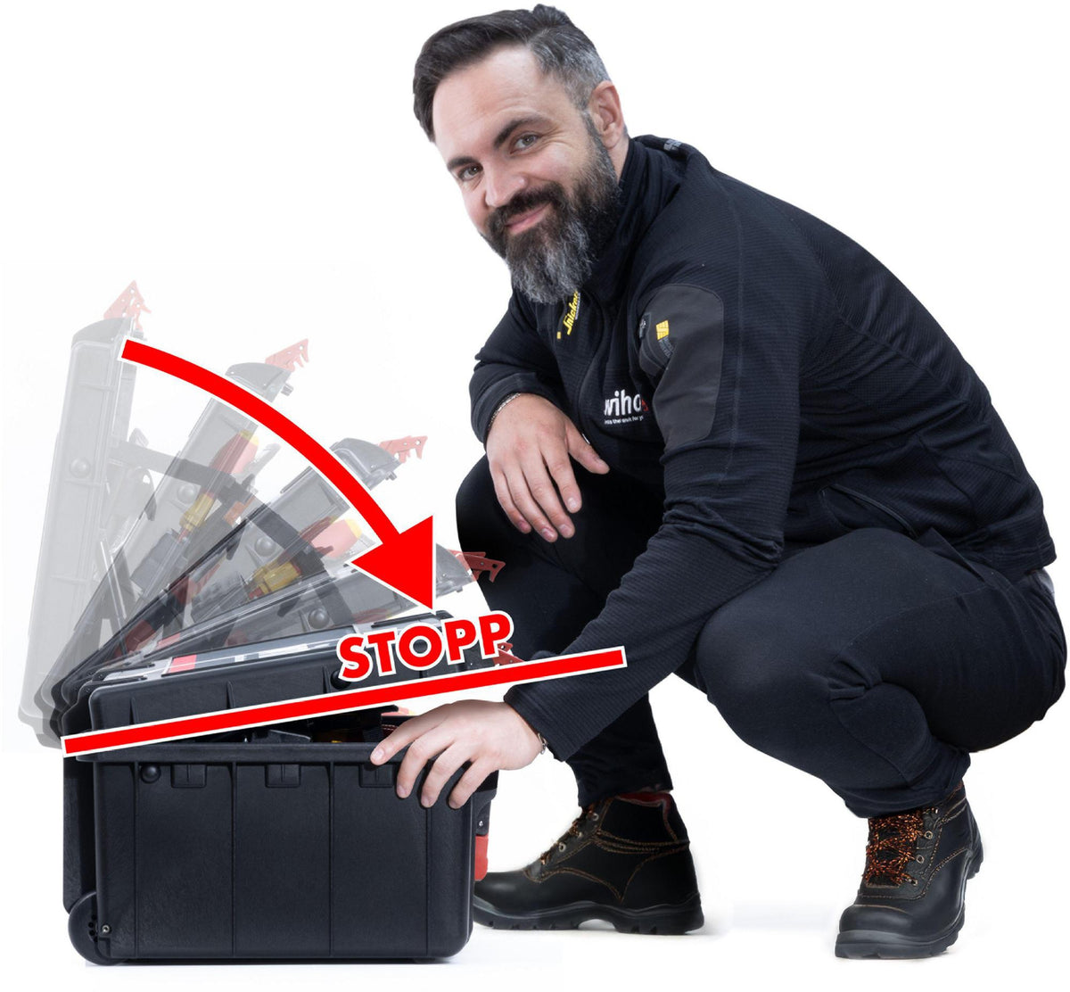 Wiha Werkzeugkoffer XL 2 electric 60-teilig Trolley für Elektriker – VDE-isoliert, mobil