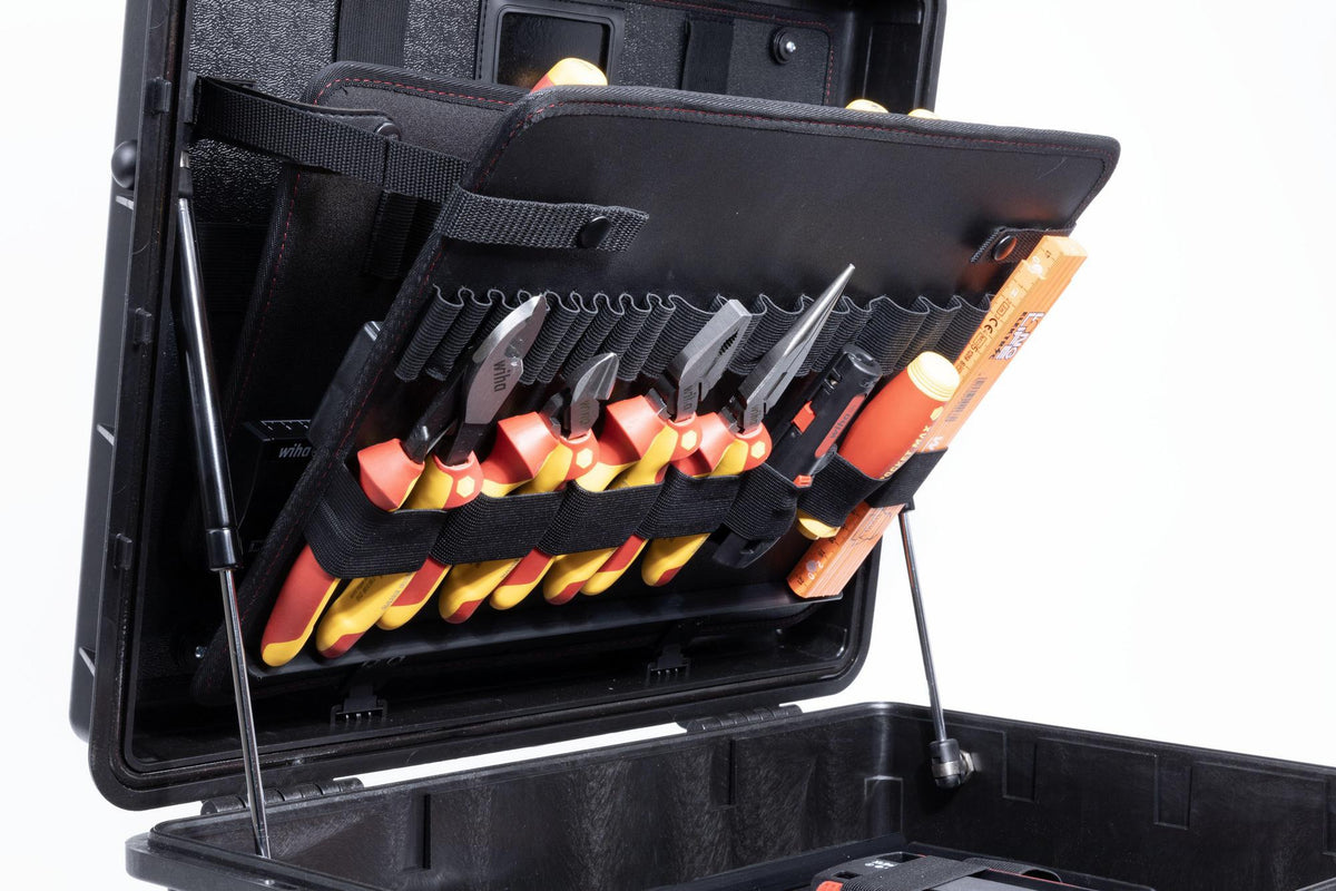 Wiha Werkzeugkoffer XL 2 electric 60-teilig Trolley für Elektriker – VDE-isoliert, mobil