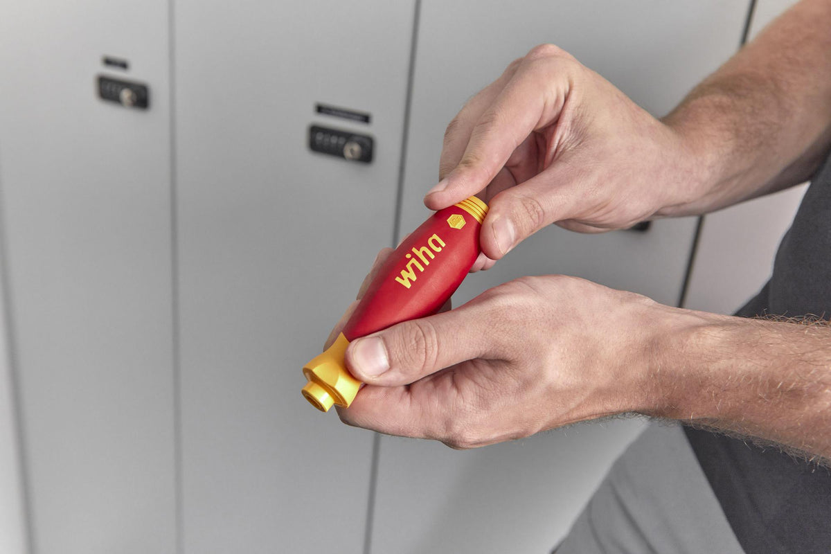 Wiha Magazinbithalter 45296 4-teilig VDE isoliert Schlitz/PH/+- mit Bitmagazin PocketMax electric