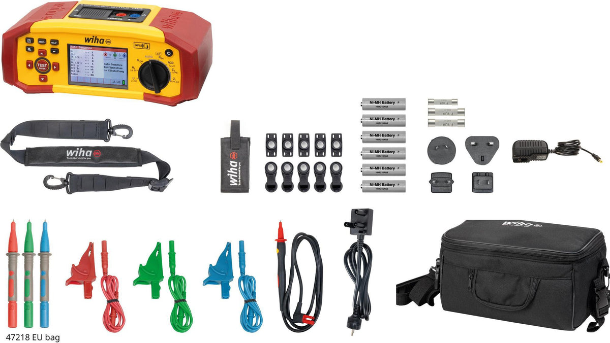 WIHA Installationstester-Set MFT one Bag EU für Prüfung ortsfester Anlagen