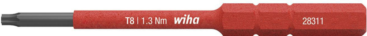 WIHA SlimBit electric VDE-Wechselklinge Schlitz 2,5 x 75 mm – Isoliert für Drehmomentgriffe