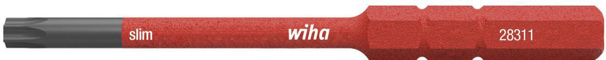 WIHA SlimBit electric VDE-Wechselklinge Schlitz 2,5 x 75 mm – Isoliert für Drehmomentgriffe