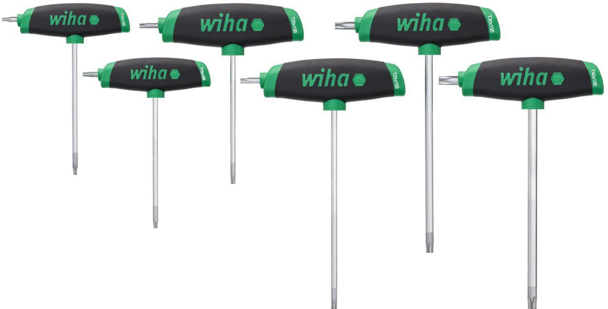 Wiha Schraubendrehersatz 364DSK TORX® T10-T30 mit Quergriff und Seitenabtrieb, 6-teilig