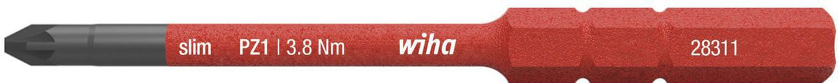 WIHA SlimBit electric VDE-Wechselklinge Schlitz 2,5 x 75 mm – Isoliert für Drehmomentgriffe