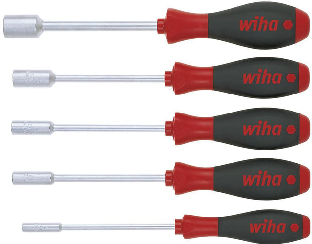 Wiha Sechskantsteckschlüsselsatz 341 K5 5-teilig mit SoftFinish Mehrkomponentengriffen