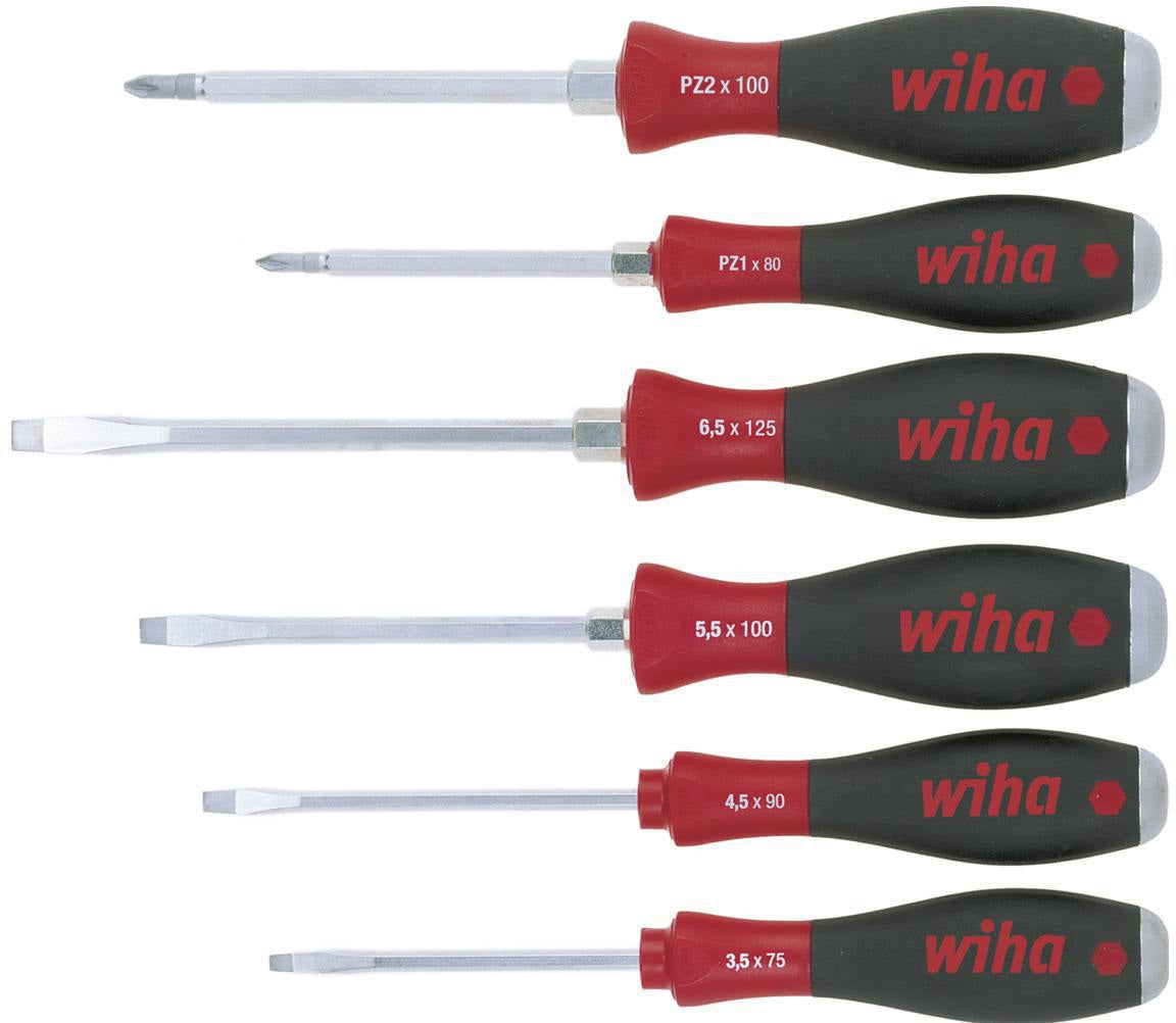 Wiha Schraubendrehersatz 530 HK6 6-tlg. Schlitz/PH mit Mehrkomponentengriffen